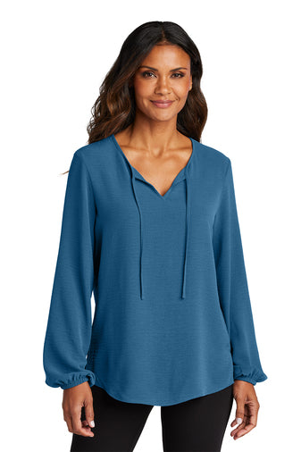 Port Authority® Ladies Textured Crepe Blouse