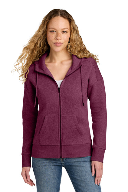 OVERSTOCK -District® Women’s Perfect Weight® Fleece Drop Shoulder Full-Zip Hoodie