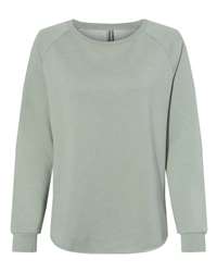 OVERSTOCK-Women's California Wave Wash Crewneck Sweatshirt