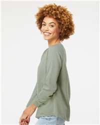 OVERSTOCK-Women's California Wave Wash Crewneck Sweatshirt