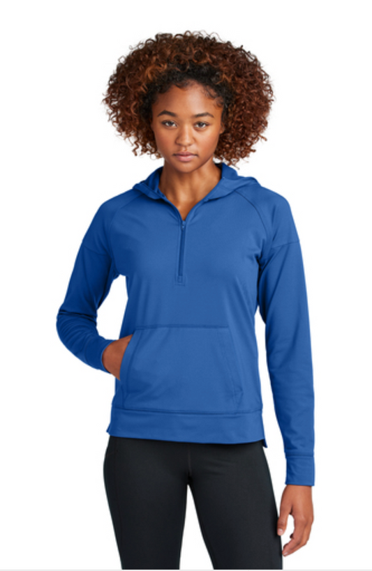 Sport-Tek® Ladies Sport-Wick® Stretch 1/2-Zip Hoodie