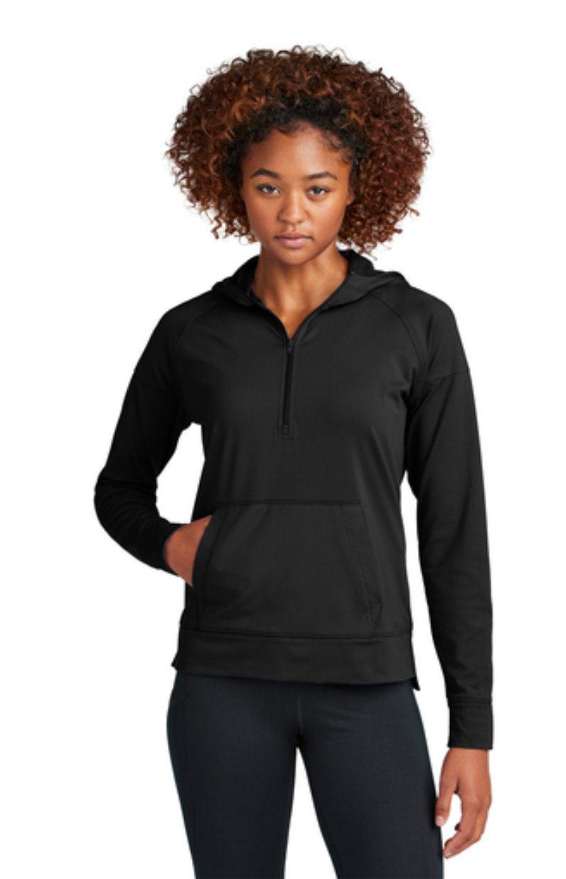 Sport-Tek® Ladies Sport-Wick® Stretch 1/2-Zip Hoodie