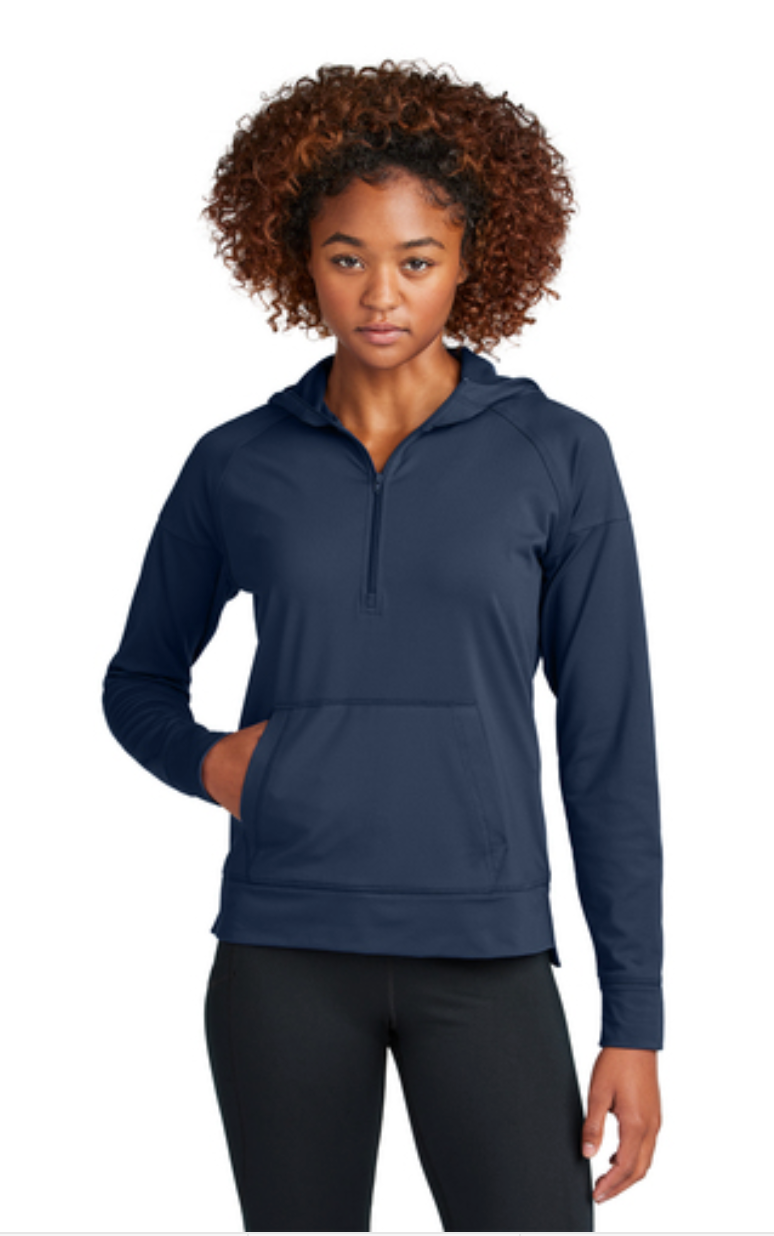 Sport-Tek® Ladies Sport-Wick® Stretch 1/2-Zip Hoodie