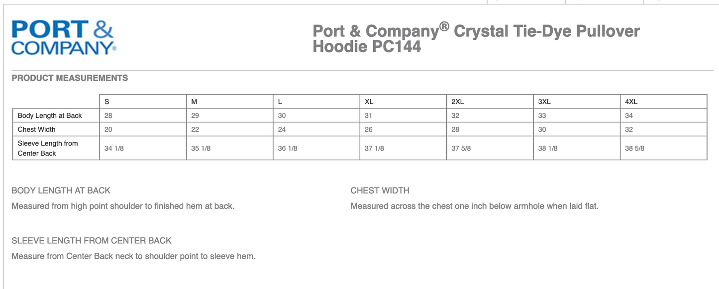 Port & Company® Crystal Tie-Dye Pullover Hoodie