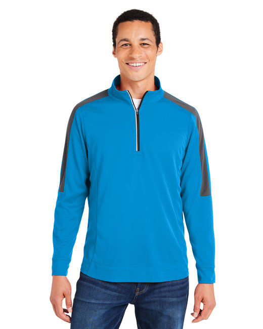 CORE365 Men's Market Snag Protect Mesh Colorblock Quarter-Zip New CE404