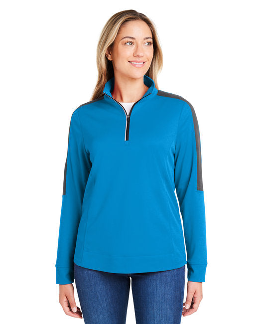 CORE365 Ladies' Market Snag Protect Mesh Colorblock Quarter-Zip CE404W