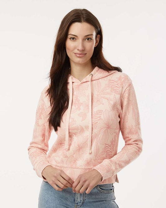 MV Sport - Women's Maddie Floral Print Hooded Sweatshirt - W24105