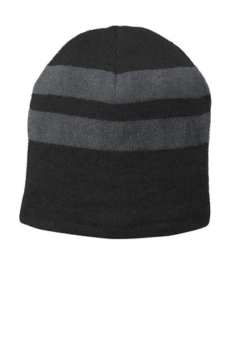 Port & Company® Fleece-Lined Striped Beanie Cap