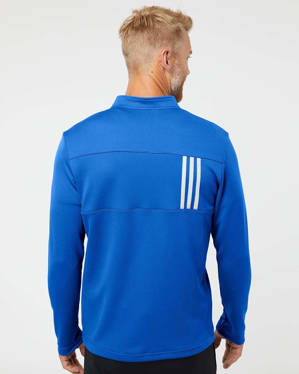 Adidas - 3-Stripes Double Knit Quarter-Zip Pullover - A482