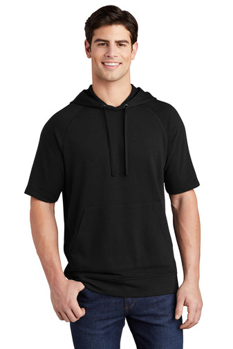 Sport-Tek ® PosiCharge ® Tri-Blend Wicking Fleece Short Sleeve Hooded Pullover