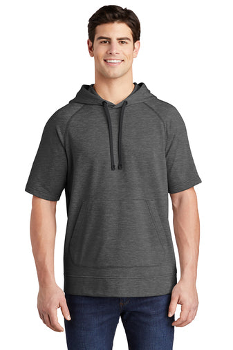 Sport-Tek ® PosiCharge ® Tri-Blend Wicking Fleece Short Sleeve Hooded Pullover