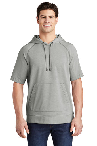 Sport-Tek ® PosiCharge ® Tri-Blend Wicking Fleece Short Sleeve Hooded Pullover