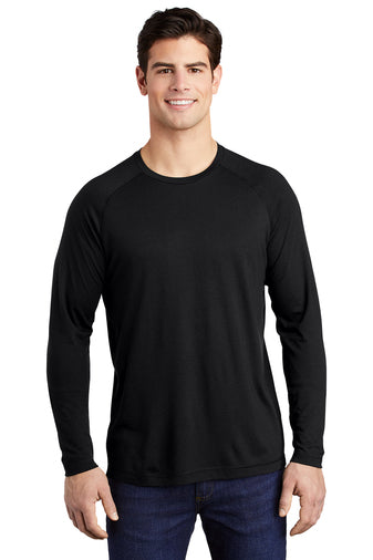 Sport-Tek ® PosiCharge ® Long Sleeve Tri-Blend Wicking Raglan Tee