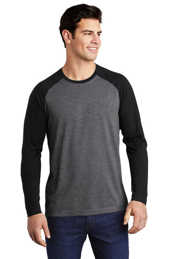 Sport-Tek ® PosiCharge ® Long Sleeve Tri-Blend Wicking Raglan Tee