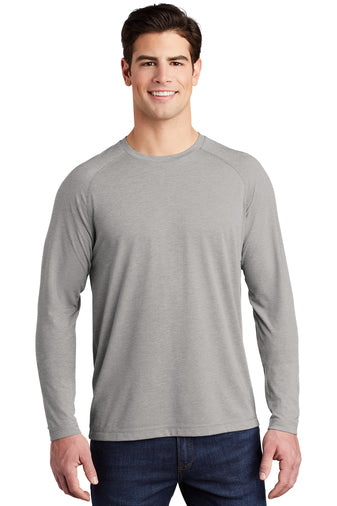 Sport-Tek ® PosiCharge ® Long Sleeve Tri-Blend Wicking Raglan Tee