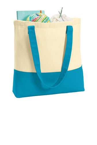 Port Authority® Colorblock Cotton Tote