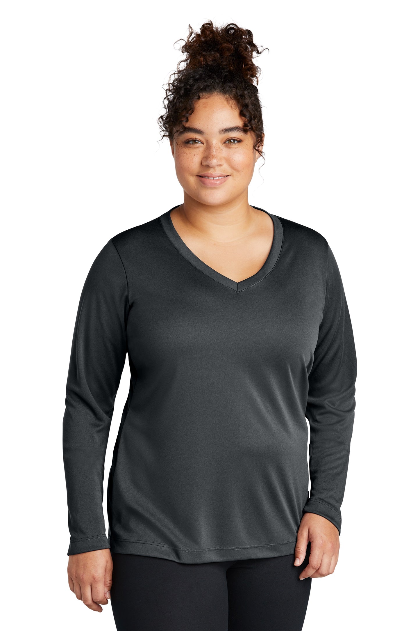 Sport-Tek® Ladies Long Sleeve PosiCharge® Competitor™ V-Neck Tee