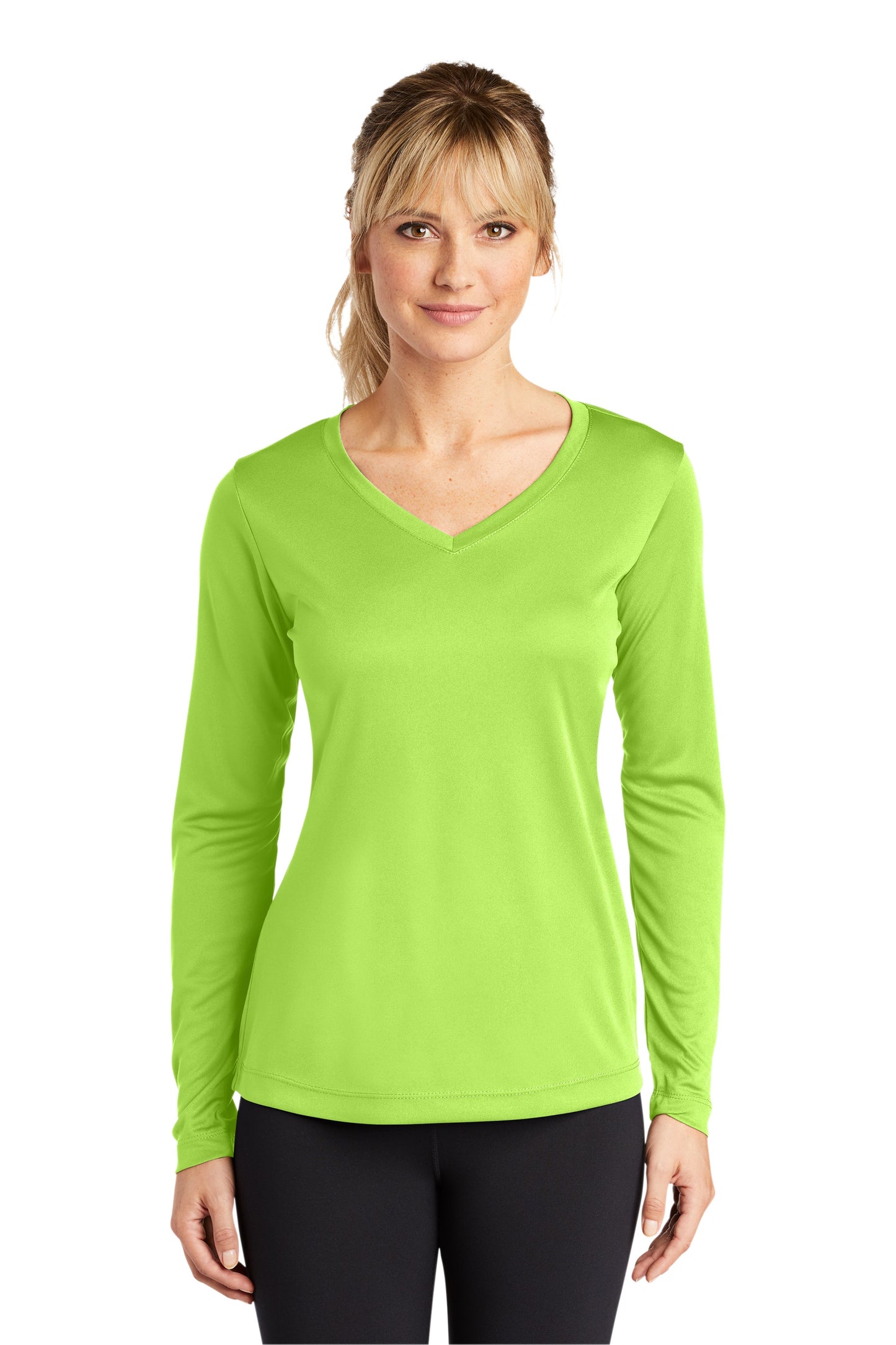 Sport-Tek® Ladies Long Sleeve PosiCharge® Competitor™ V-Neck Tee