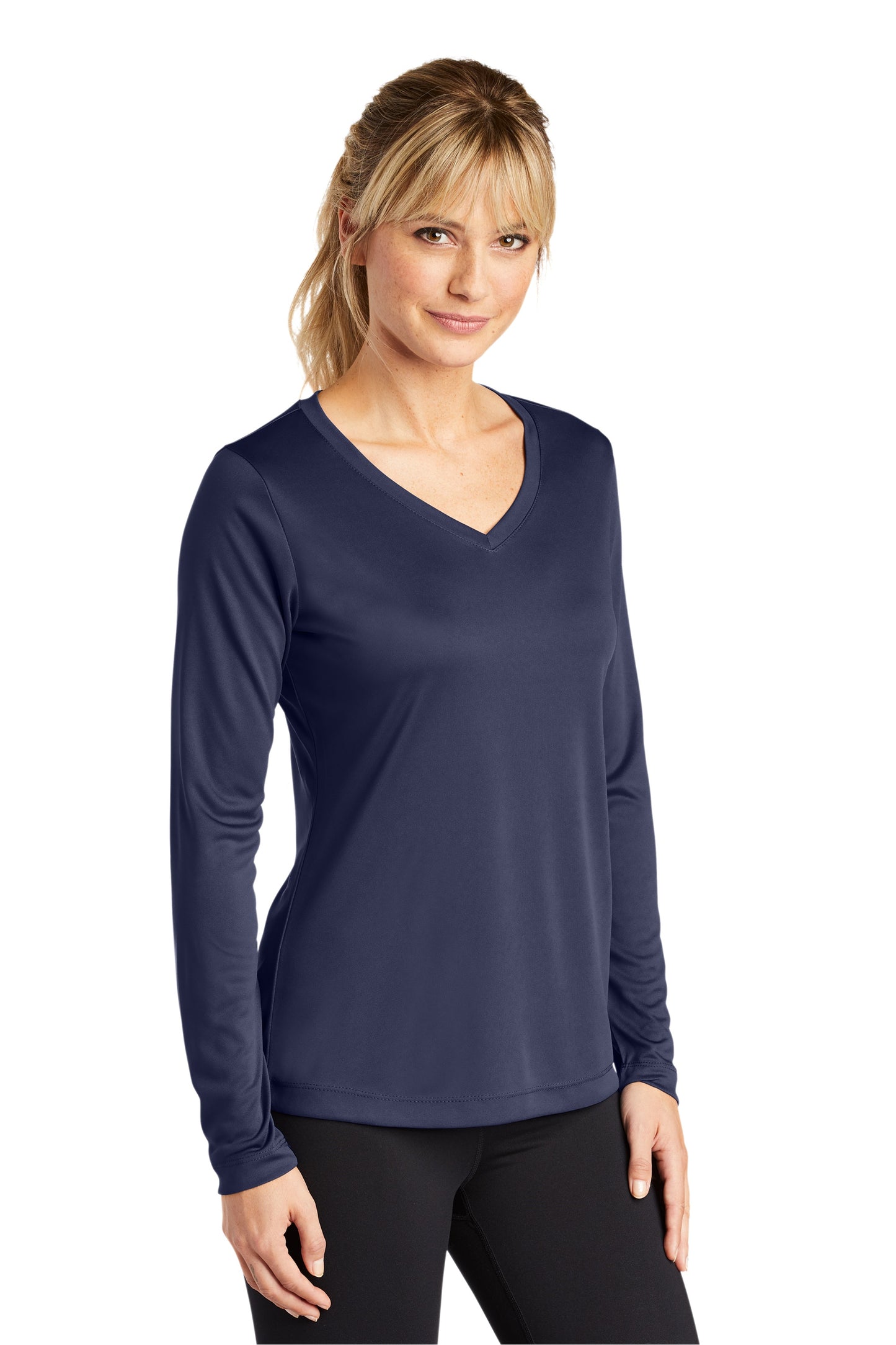 Sport-Tek® Ladies Long Sleeve PosiCharge® Competitor™ V-Neck Tee