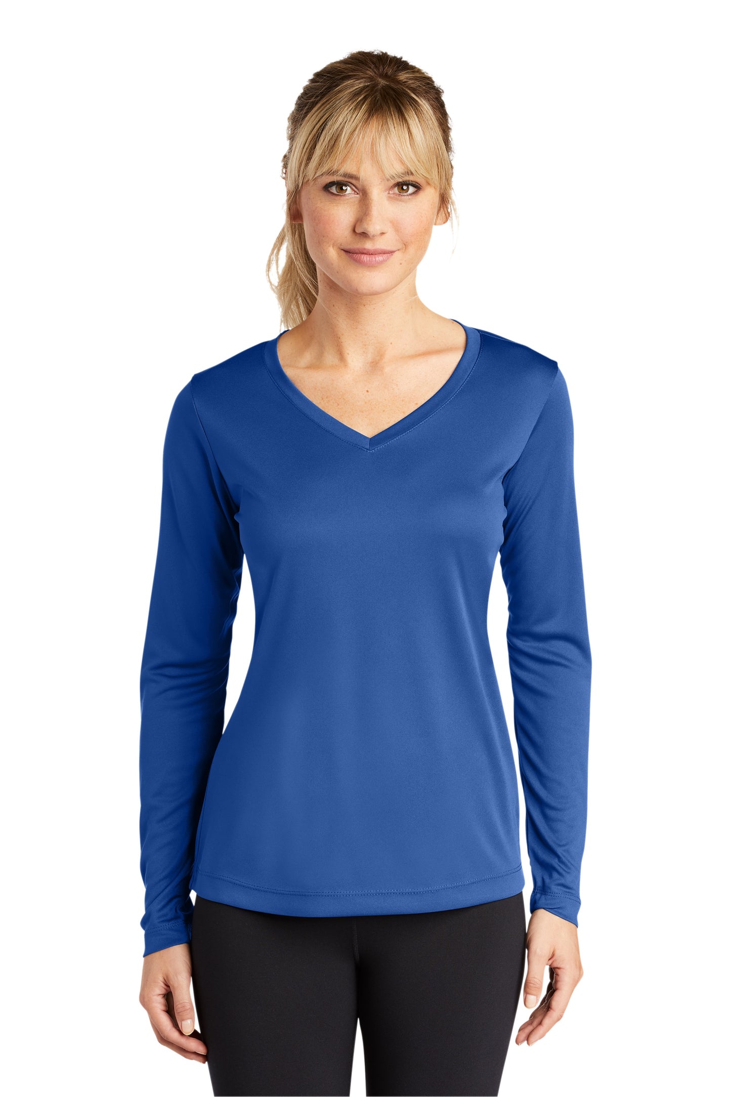 Sport-Tek® Ladies Long Sleeve PosiCharge® Competitor™ V-Neck Tee