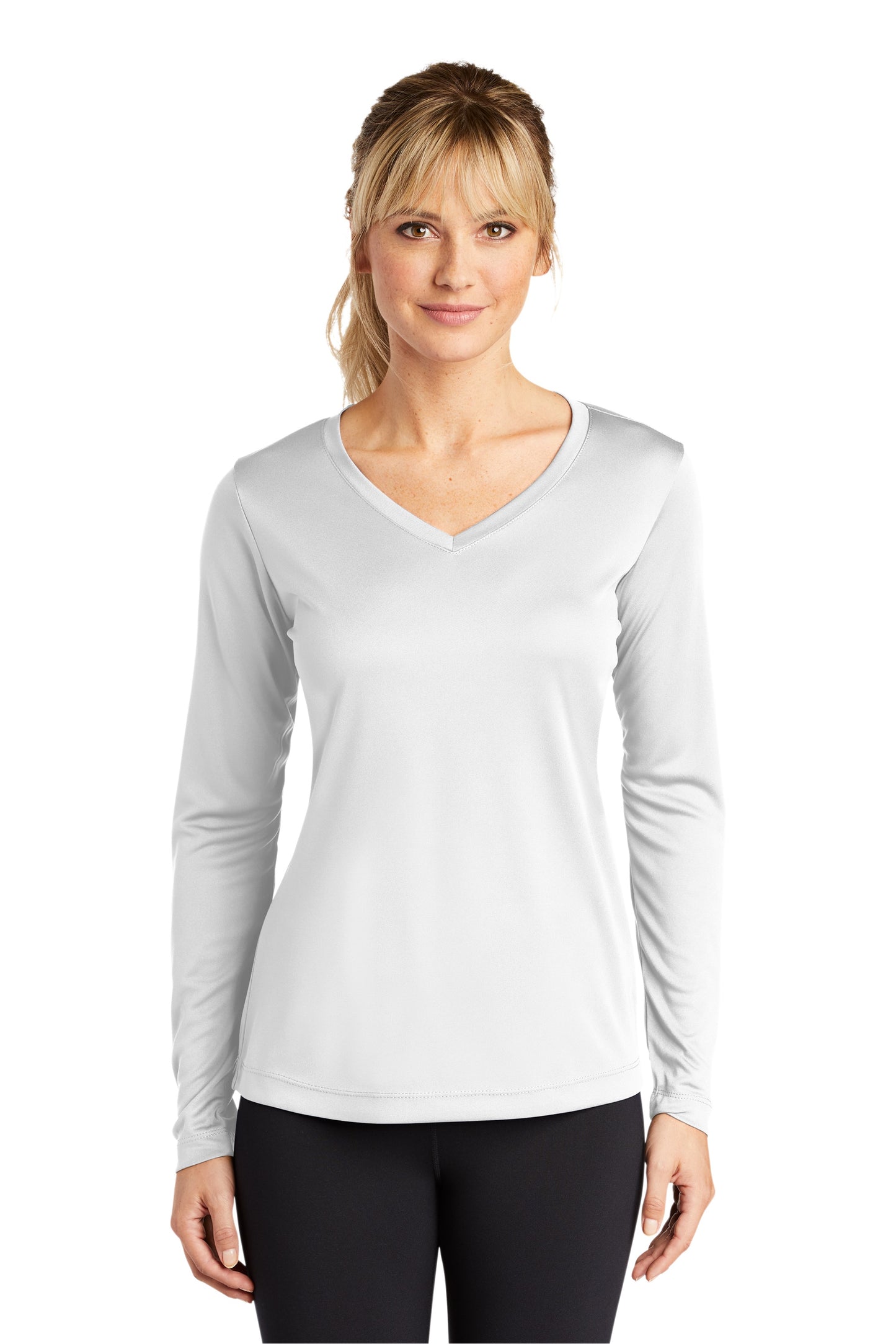 Sport-Tek® Ladies Long Sleeve PosiCharge® Competitor™ V-Neck Tee