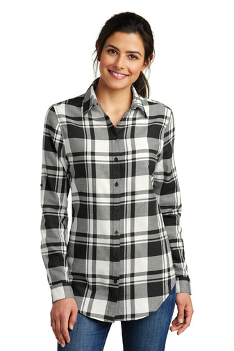 Port Authority® Ladies Plaid Flannel Tunic